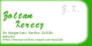 zoltan kerecz business card