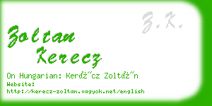 zoltan kerecz business card